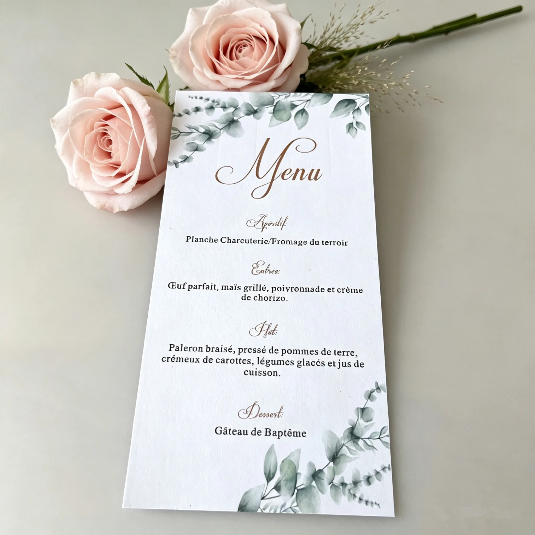 50 szt. Karta Menu ślubne spersonalizowane papierowe Brunch Menu pomysły na akcesoria weselne na przyjęcie urodzinowe — zdjęcie 6