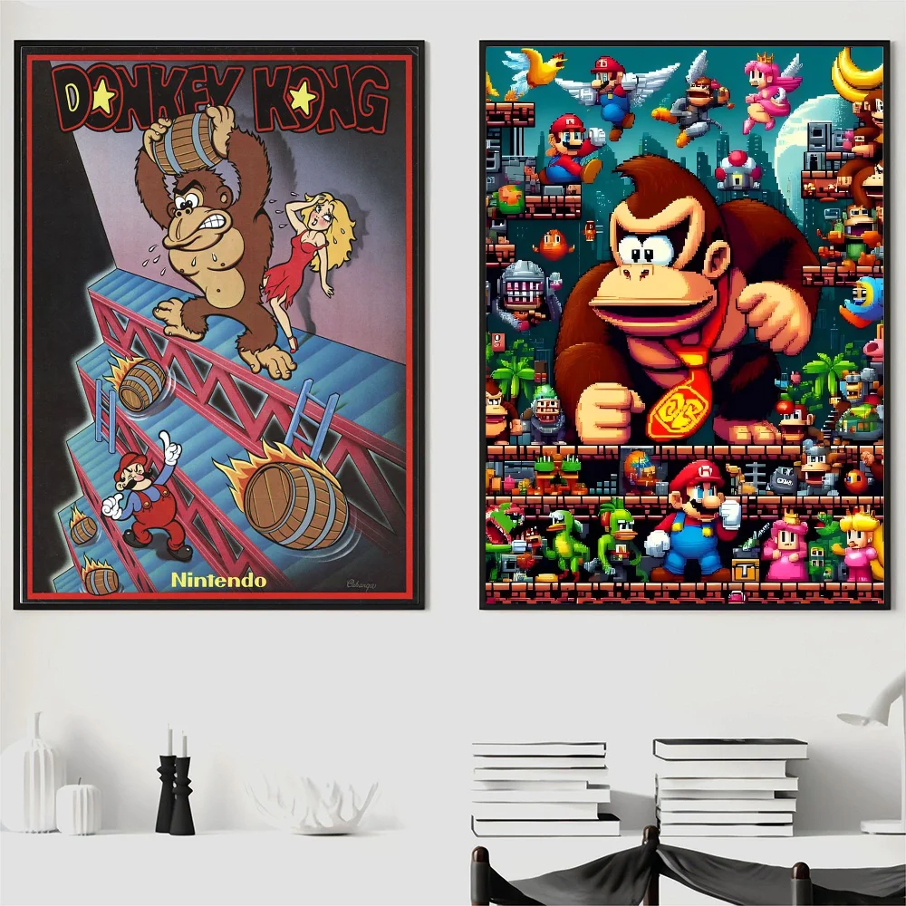 Donkey Game Kong Poster Wall Art Home Decor Room Decor Digital Painting Living Room Restaurant Kitchen Art