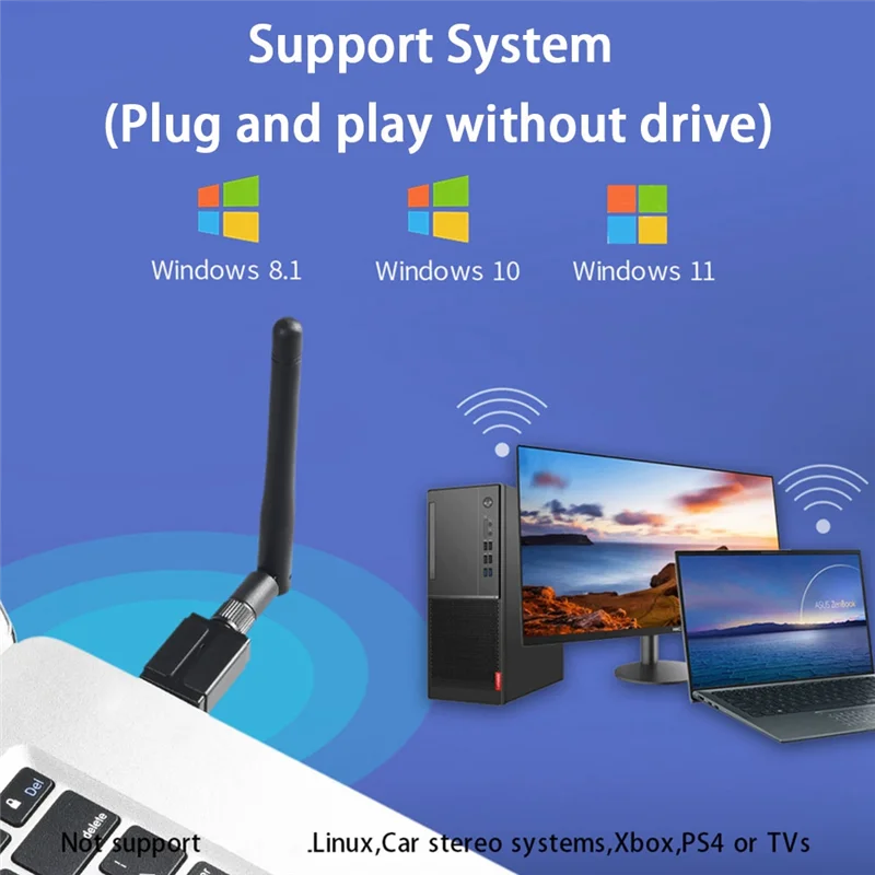 100M USB Bluetooth 5.3 Adapter USB Bluetooth Zender Ontvanger Externe Antenne Bluetooth Adapter_N22R