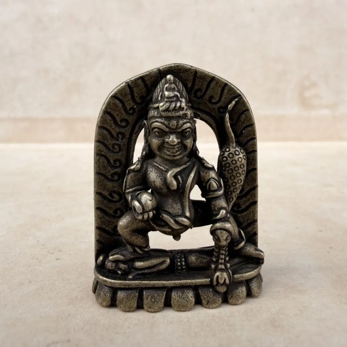 Black Jambhala with Arch Halo Statues Figurines Lucky Ornaments Home Decoration gifts