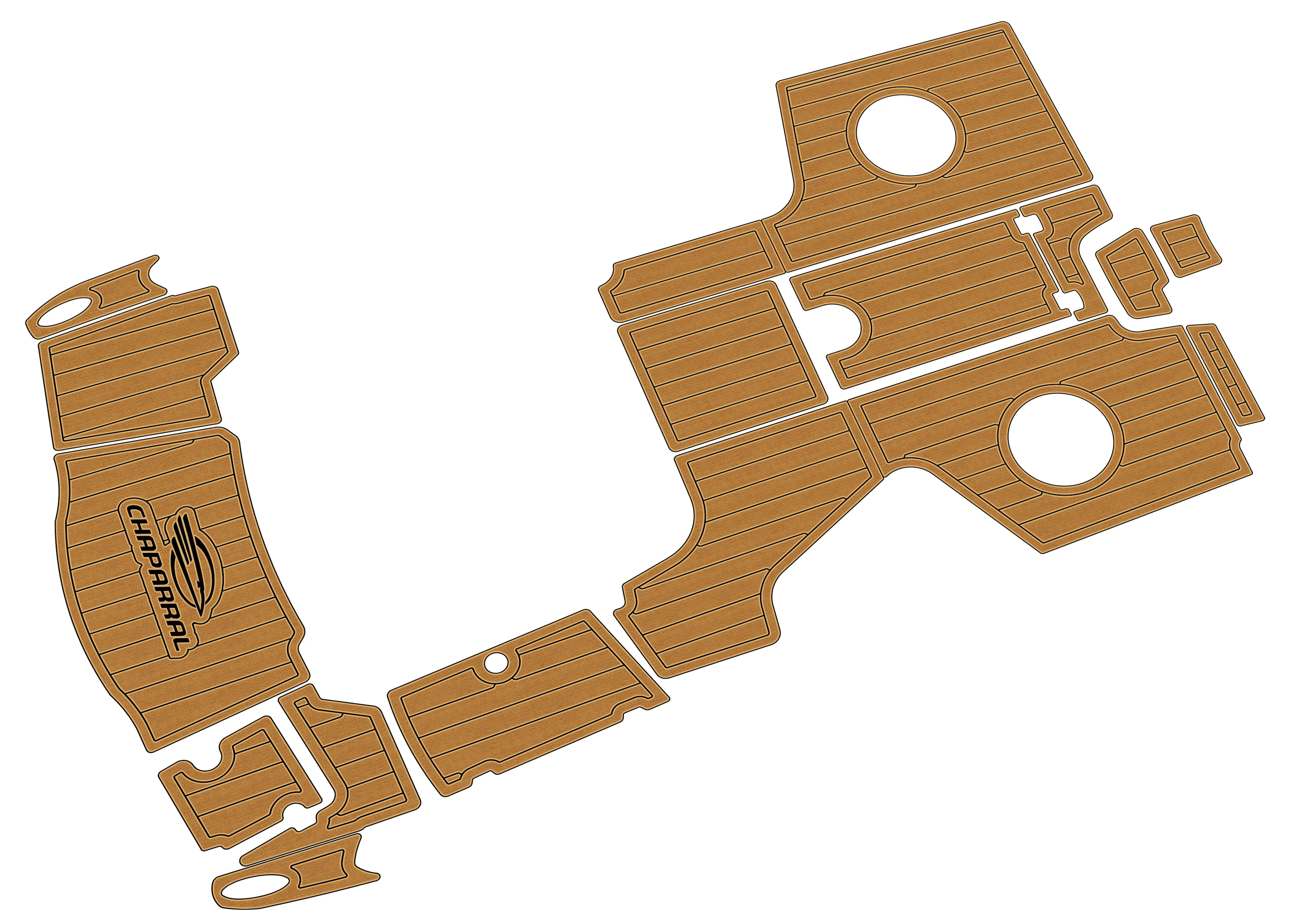 

Anti-Skid EVA Faux Teak Self-Adhesive 6mm Boat Decking Pad for 2012-2017 Chaparral 225 SSI Yacht Cockpit Durable Marine Floor