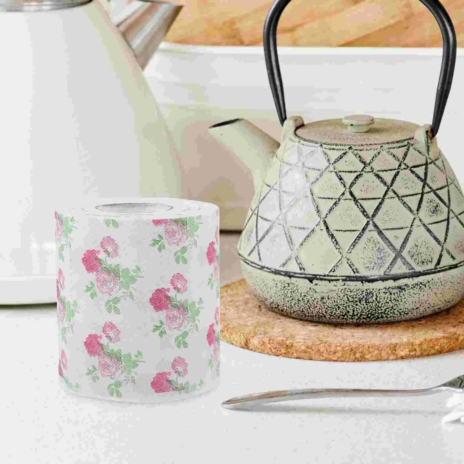 2 Rolls Colored Toilet Paper for Bathroom Towels Bulk Flowers Soft Tissue Decor Wood Pulp Cute Printed Tissues