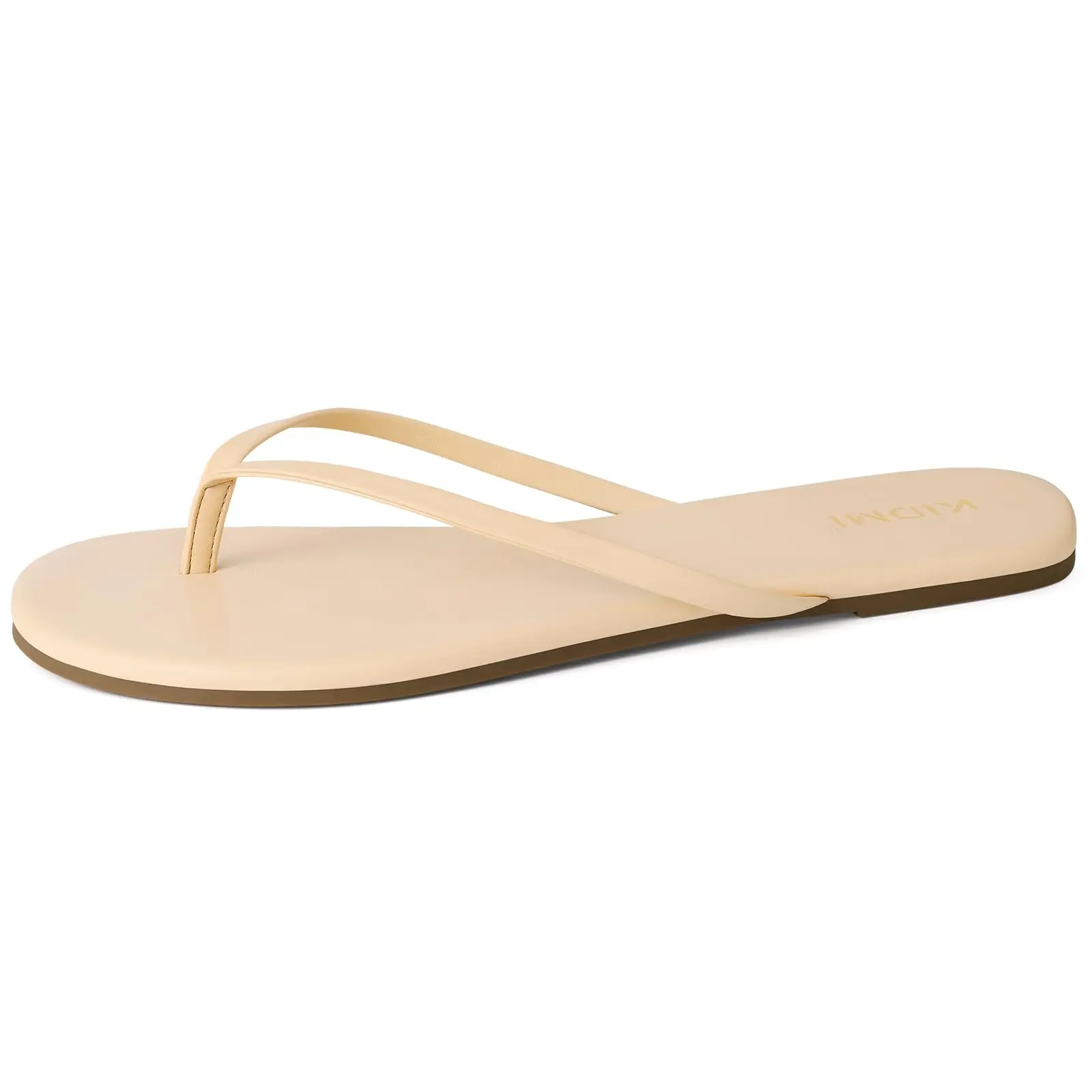 Litfun Classic Flip Flops For Women Vegan Leather Beach Sandals Flat Light Thong Women's Slides Rubber Sole Outdoor Slippers view 5