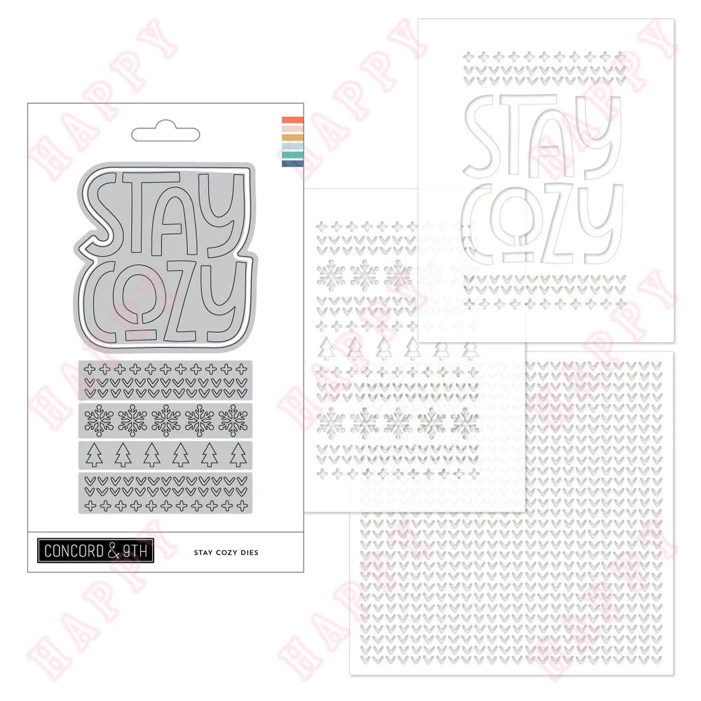 

Stencil Cutting Dies for DIY Paper Card Photo Album Decoration Scrapbook Craft Stencil Knit with Care Dies 2023 New Party Card