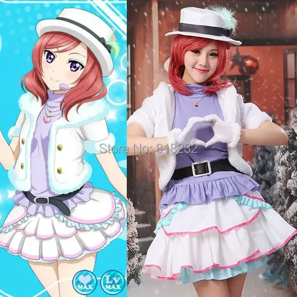 

Love Live Snow Halation Nishikino Maki Vest Tops Dress Uniform Outfit Anime Customize Cosplay Costumes