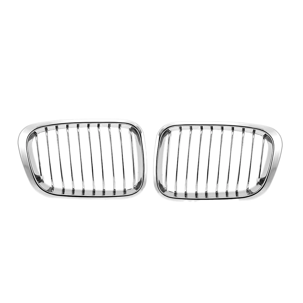 

P-Premium-1 Pair Front Kidney Grill Grille Chrome For -BMW E46 325Ci 330Ci 3 Series Coupe 2DR 1999-2002