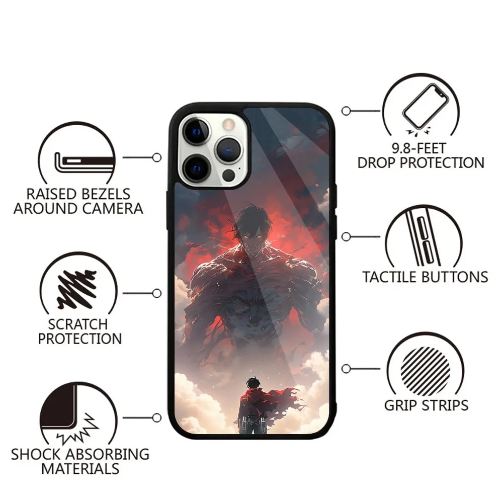 Anime A-Attack ON T-TitanS Phone Case Strong Magnetic For IPhone 15,14,13,Pro,Max,Plus,11,12,Mini For Magsafe Wireless Charging