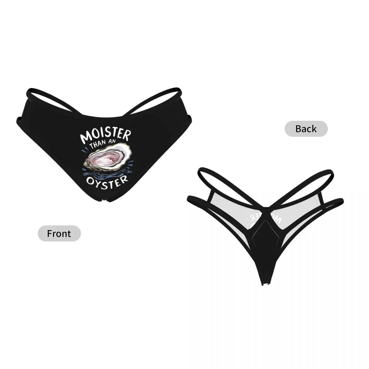 G-String Moister Than An Oyster Funny Adult Joke Low Waist Sexy Sport Mid Waist Ladies Underwear