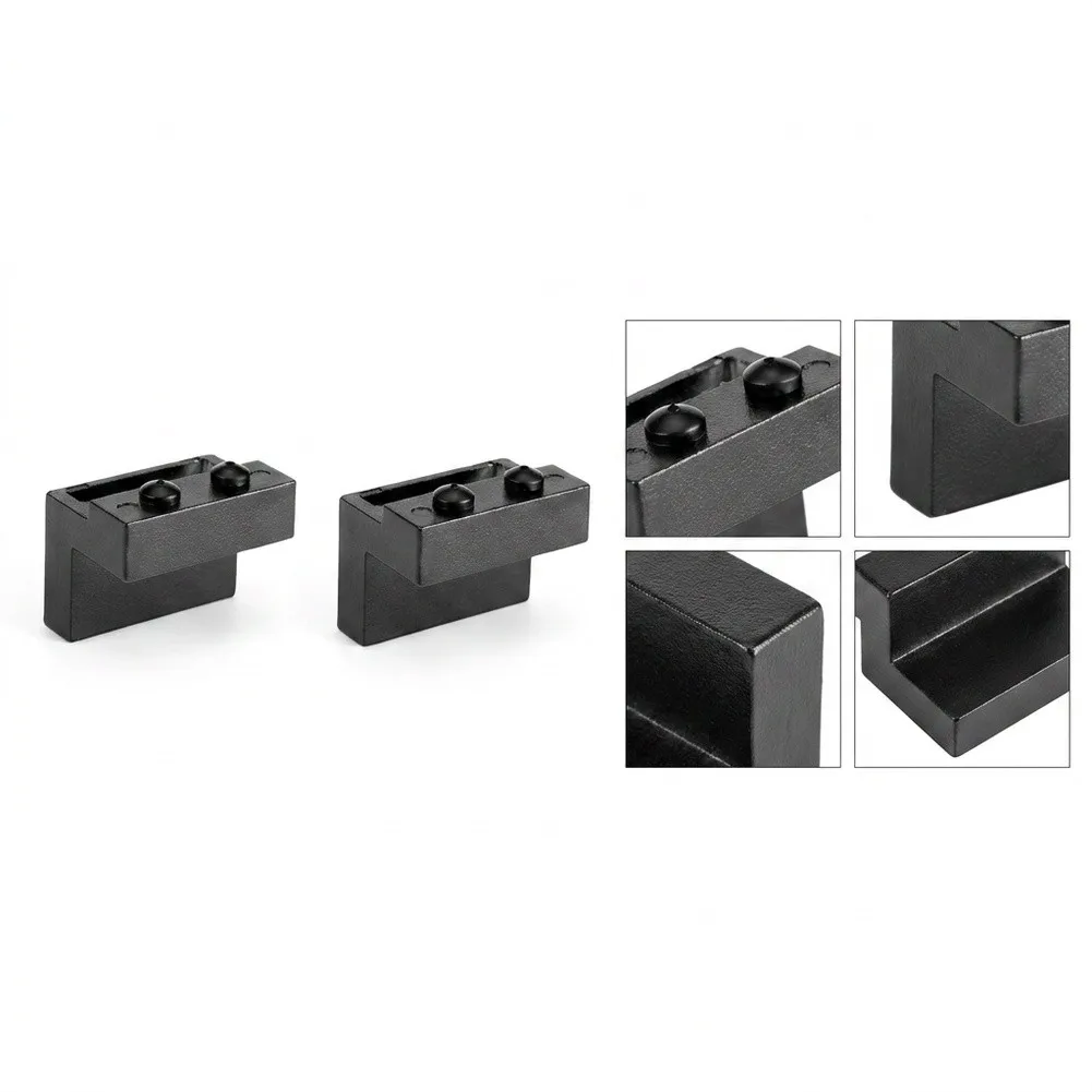 Sliding Barn Door Stopper Carbon Steel Material Weather Resistant Finish for Long Term Performance Black 2 pcs