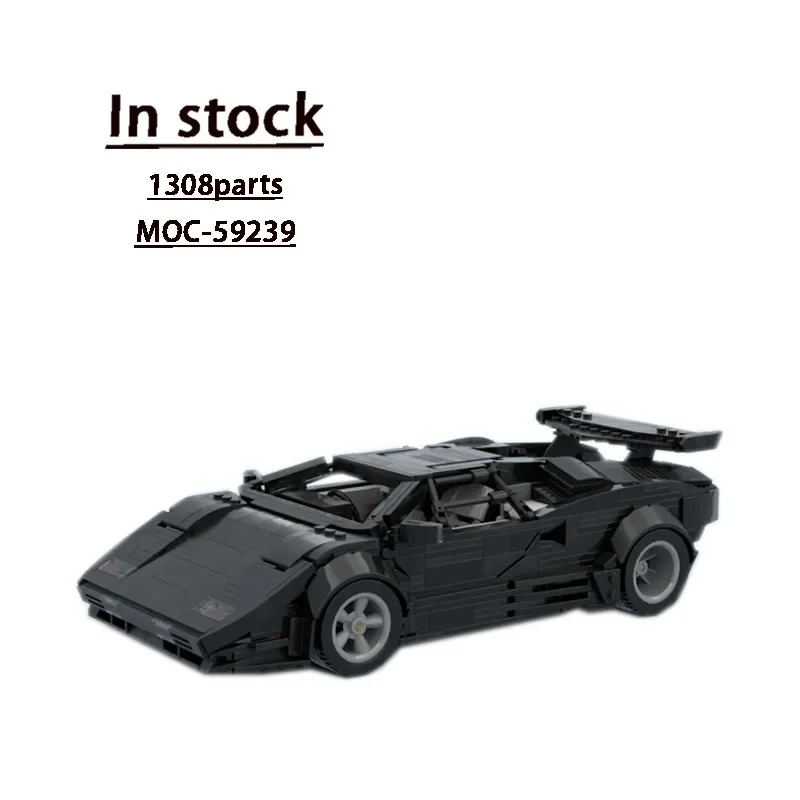 

MOC-59239 Black LP5000 New Super Racing Sports Car Building Block Model MOC Creative Kids Building Blocks Birthday Toy Gift