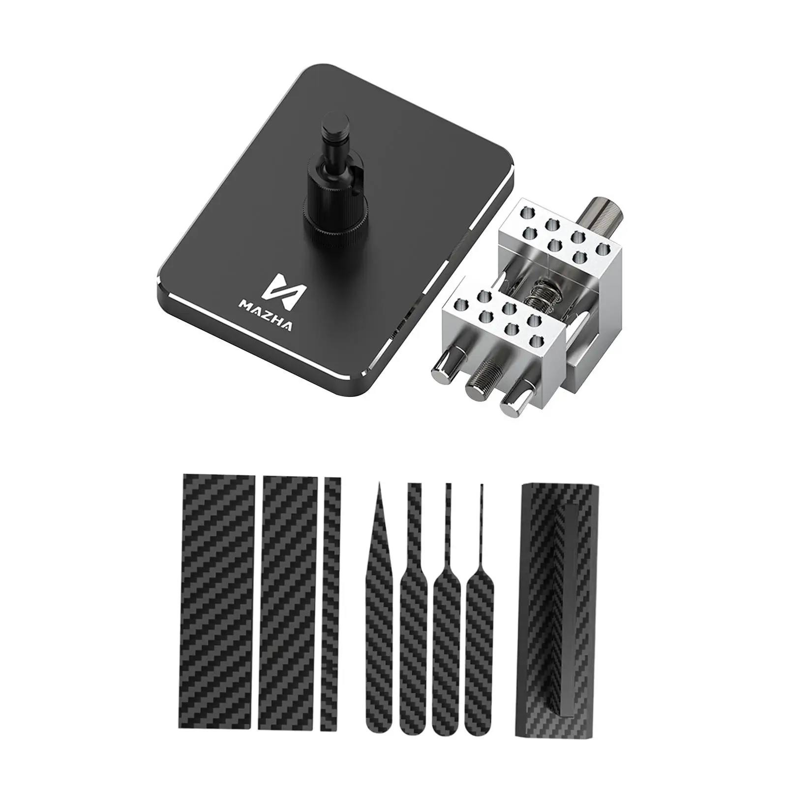 

Universal Tilting Bench Vise Clamp Table Model Press Alloy Steel Sanding Sticks Set for Plastic Craft Making