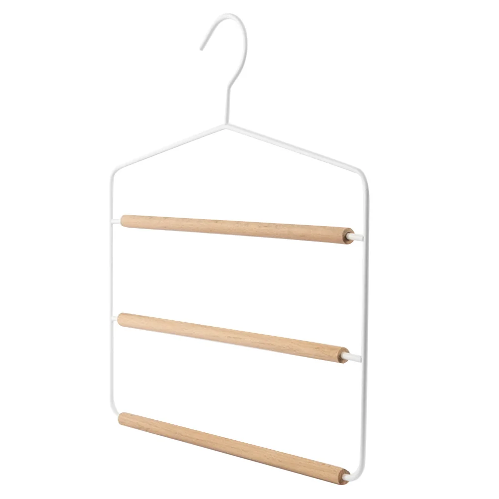 

Multi-Layer Pants Hanger Space Saving Non-Slip Trouser Holder Wardrobe Organizer for Jeans Scarves Ties Home Closet