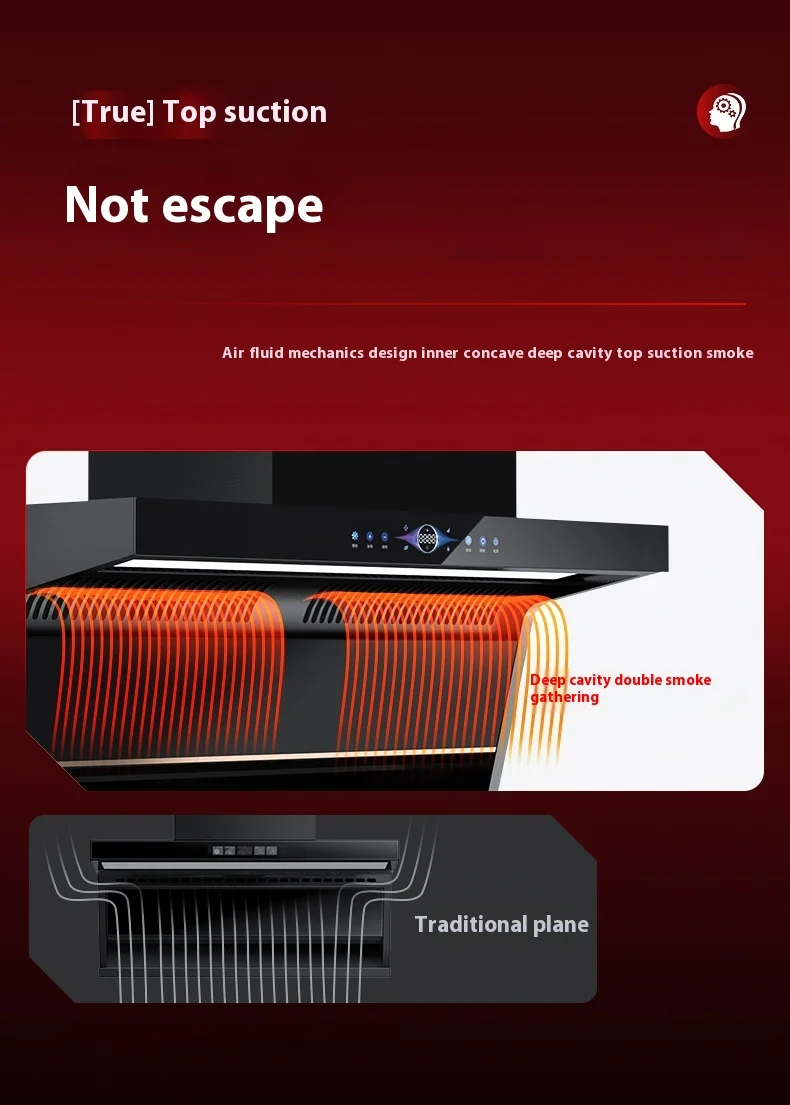 新型90cm家庭用60秒遅延シャットダウン大吸力低騒音壁掛けレンジフード