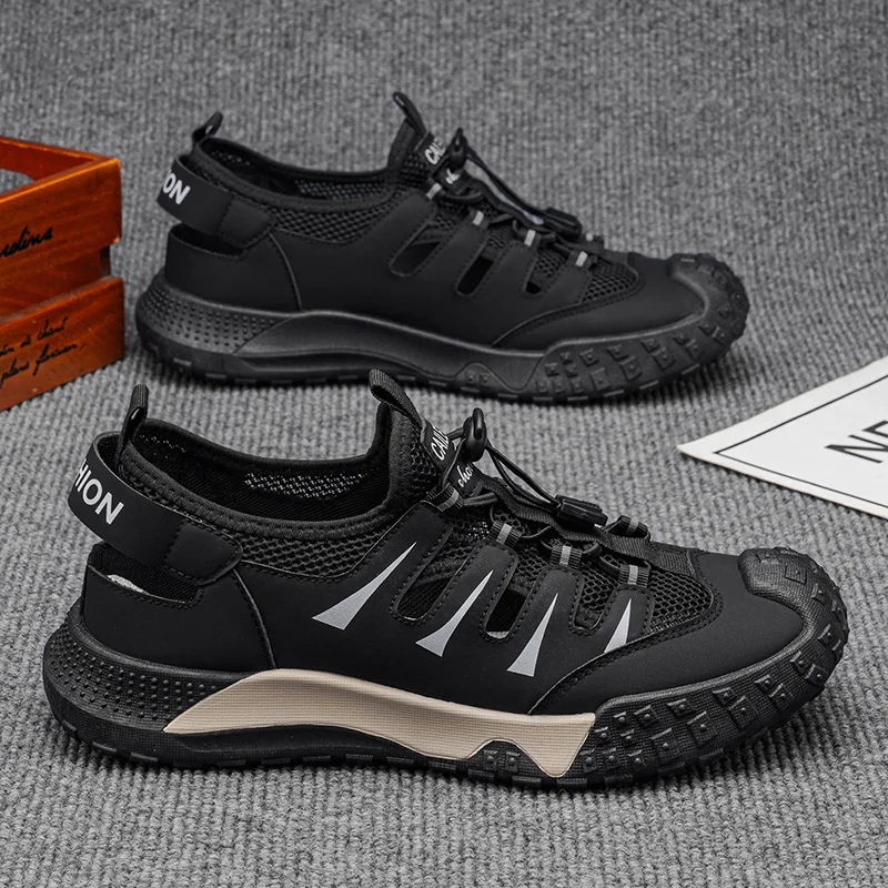 

Men Low Top Sport Casual Shoes Mesh Breathable Wear Resistant Anti Slip Outdoor Jogging Travel Comfortable Daily Sneakers