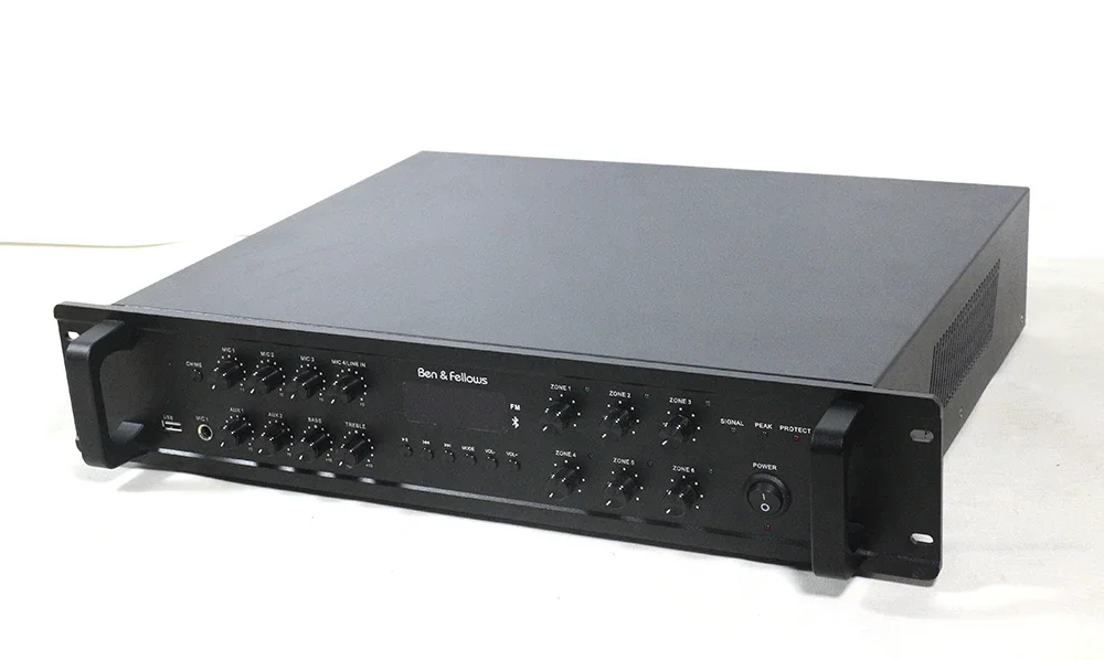 350W Mixer Power Amplifier with USB and Tuner 6 Zones