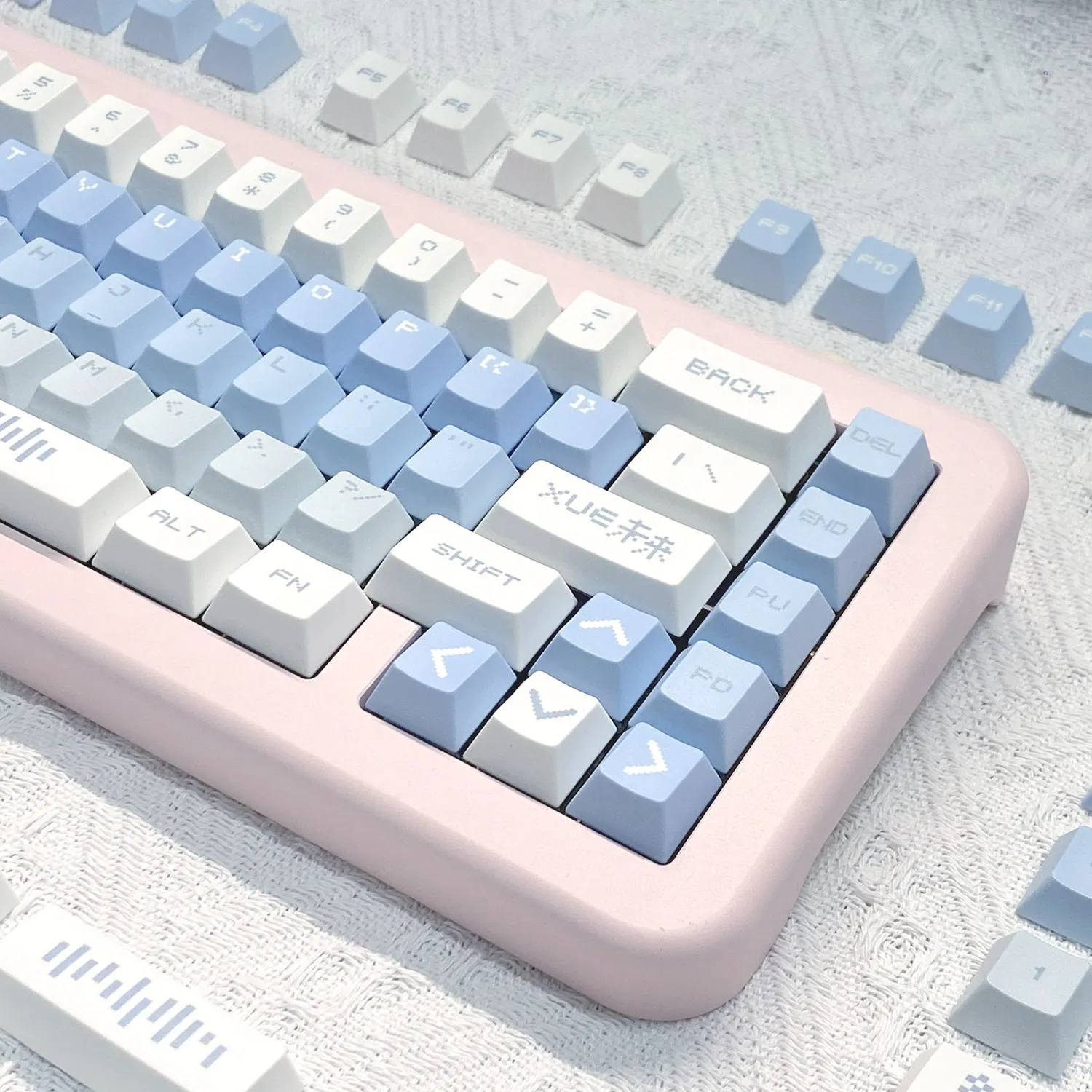 Snow future keycap original side engraved light-transmitting PBT five-sided thermal sublimation mechanical keyboard cap