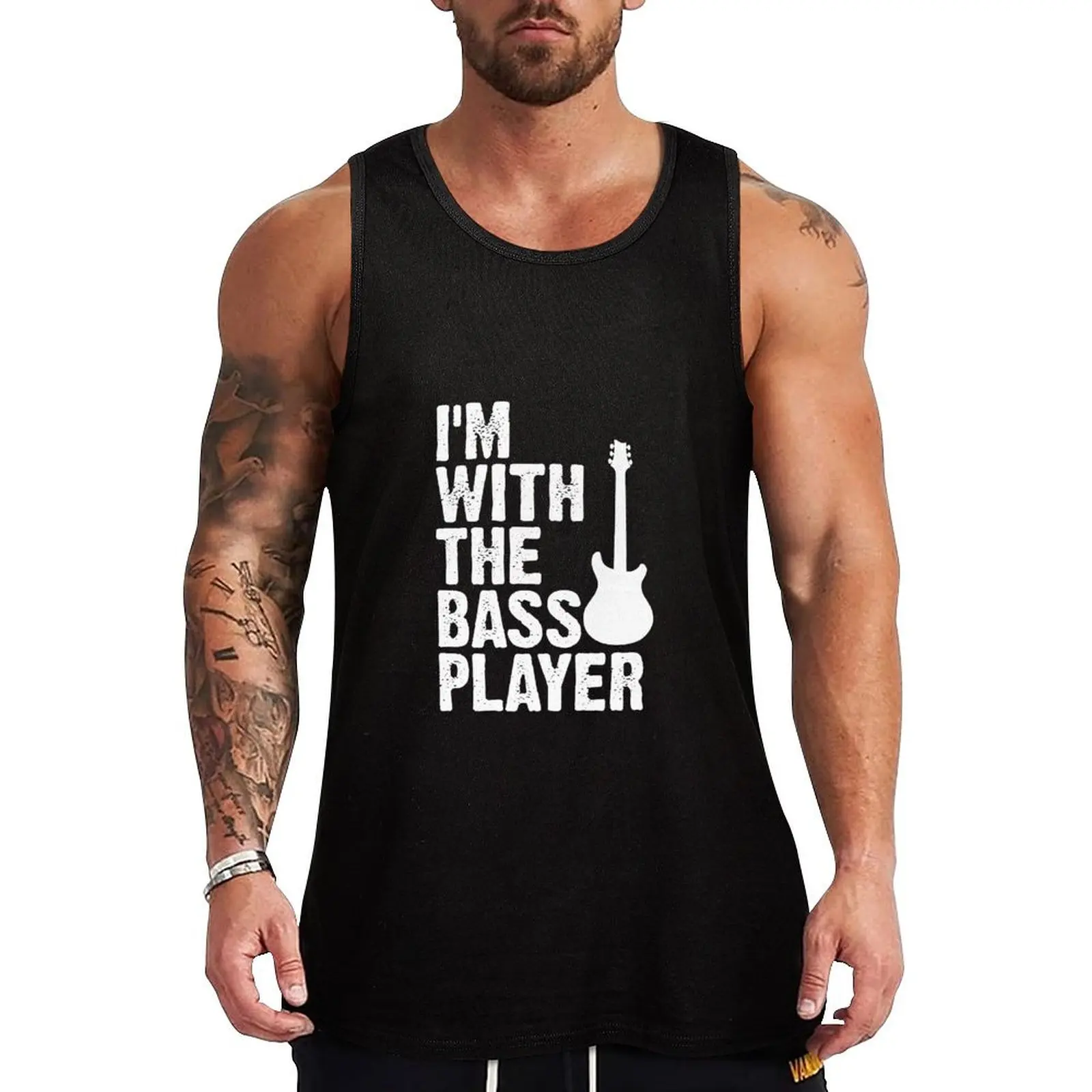 I'm With The Bass Player Tank Top vest men vests for men basketball clothing