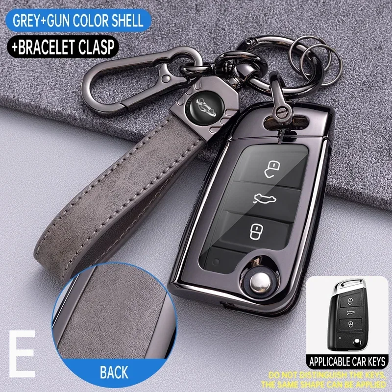 

Car Key Cover Case Full Cover Fob for VW Volkswagen Golf 7 MK7 Tiguan MK2 For SEAT Ateca Leon FR 2 Ibiza For Skoda Octavia