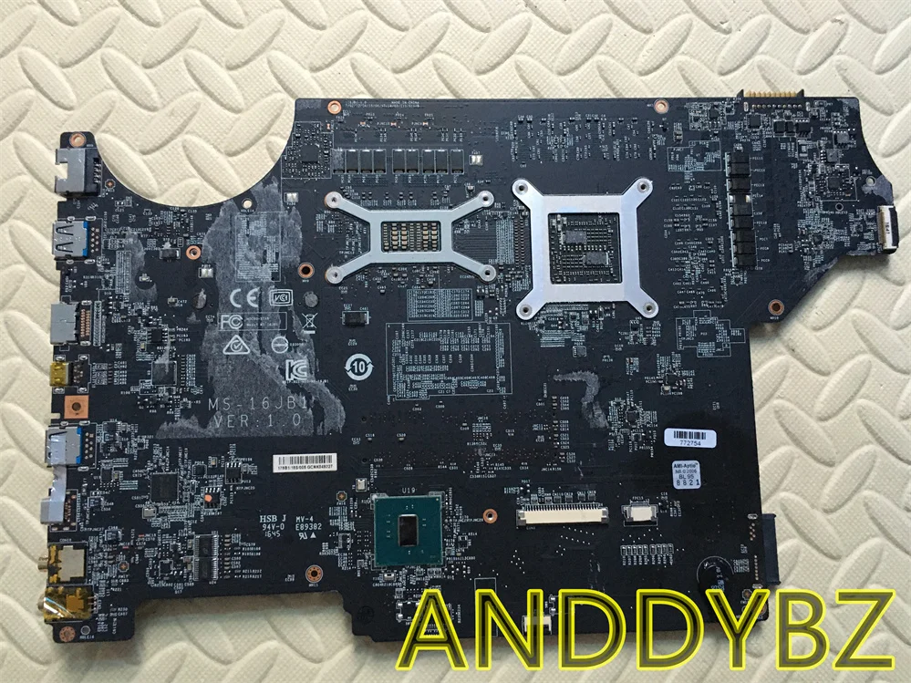 MS-179B1 FOR MSI GE72VR MS-179B LAPTOP MOTHERBOARD WITH I7-7700HQ AND GTX1060M  TEST OK
