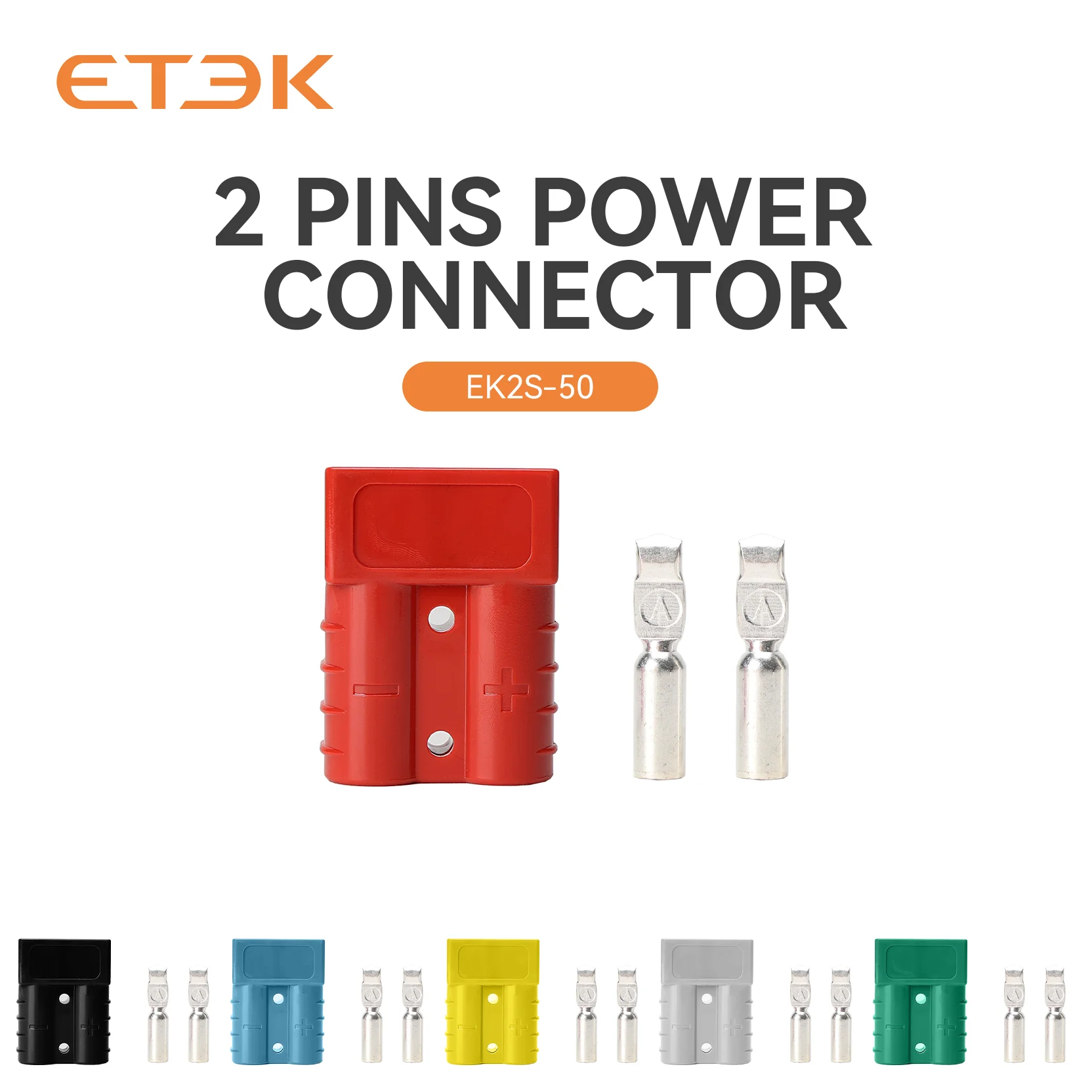 ETEK Battery Charging Connector DC 600V Power Solar Caravan Motorcycle Socket Battery 50 - 350A Quick Plug attery Charging EK2S