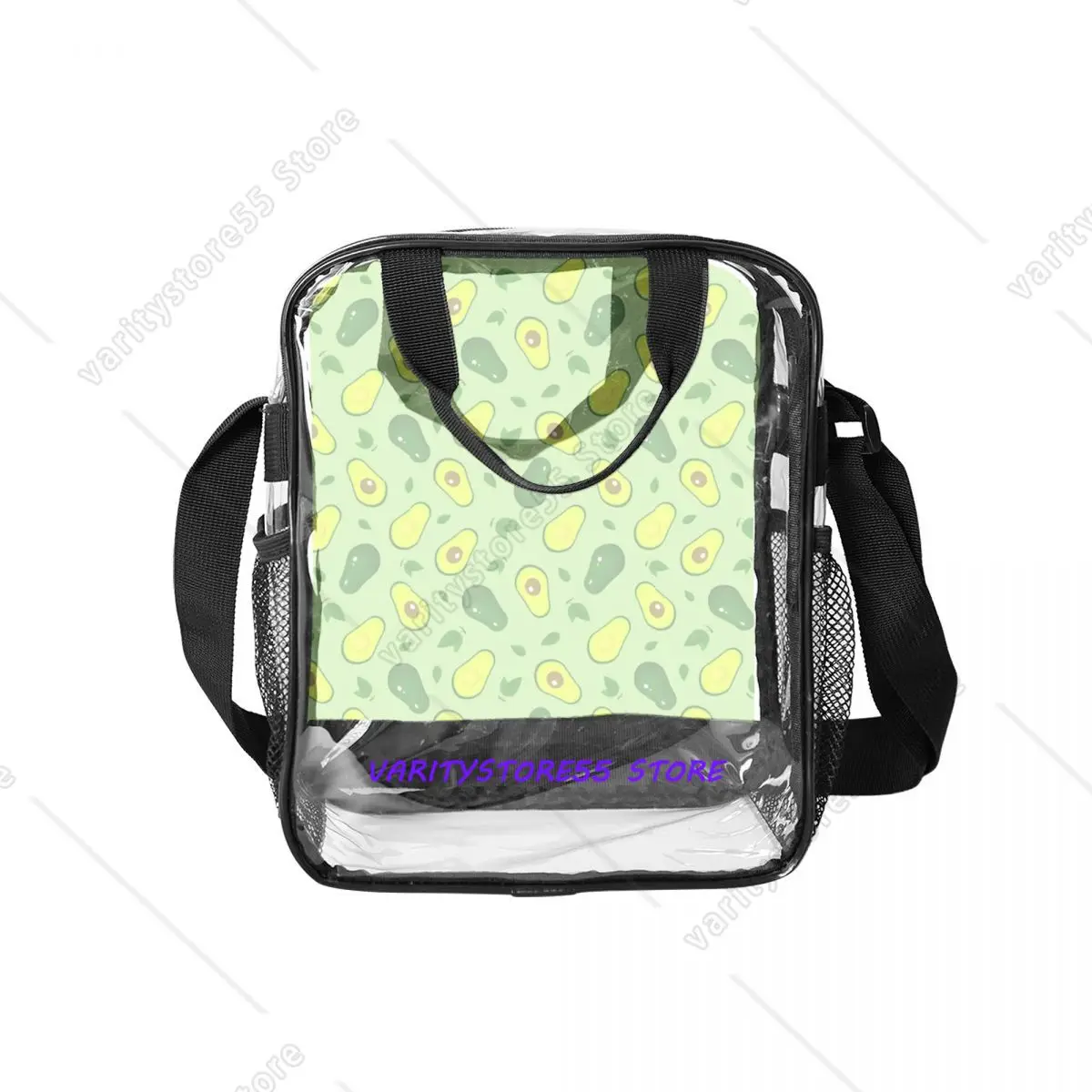 Cute Avocado Print  Clear Lunch Bag Men Women Cooler Thermal Insulated Lunch Boxes for Kids School
