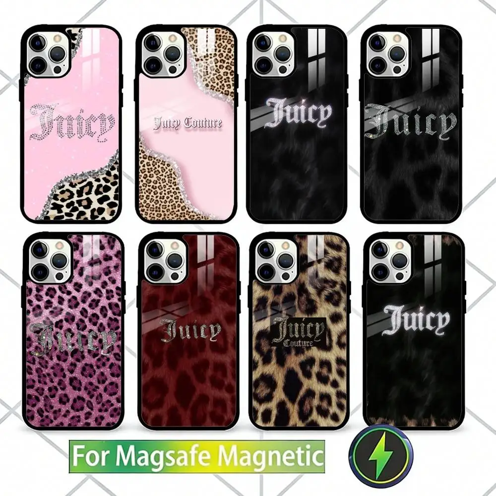 

Fashion Leopard Print Phone Case For iPhone17,16,15,14,13 Plus,Pro Max Magnetic For Magsafe Wireless Charging