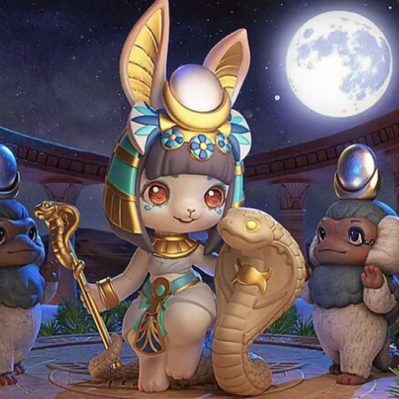 Aaru Garden V3 블라인드 박스 이집트 신화 시리즈 블라인드 박스 수제 애니메이션 캐릭터 장난감 패션 인형 장식 선물