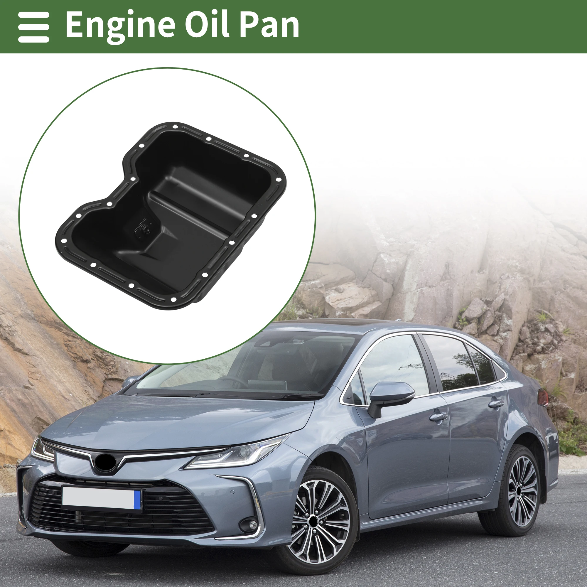 

UXCELL 1 Pcs No.1210216010 Engine Oil Pan for Toyota Celica l4 1.8L 1994-1997 Iron