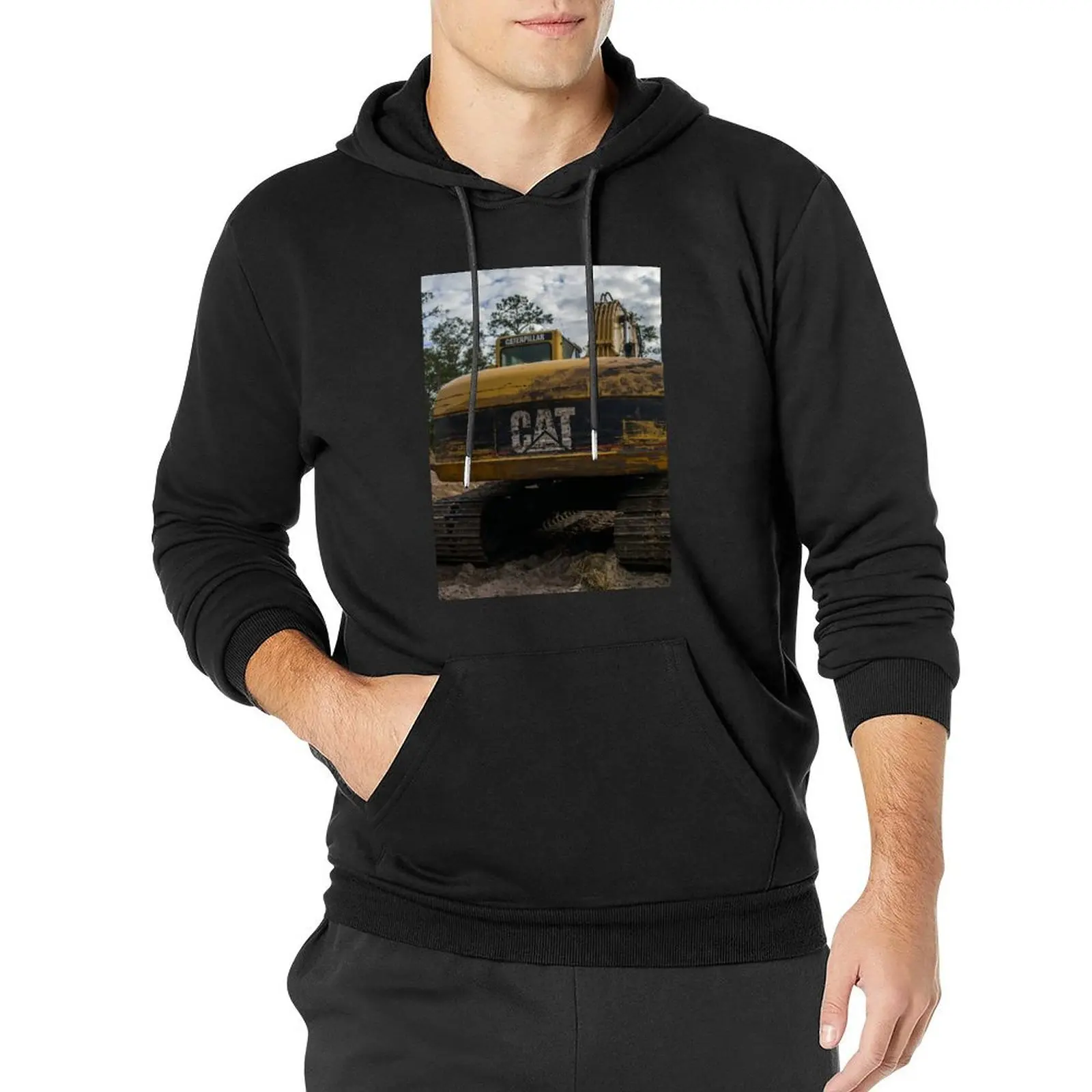 

Excavator Back Pullover Hoodie autumn hoodies and sweatshirts new