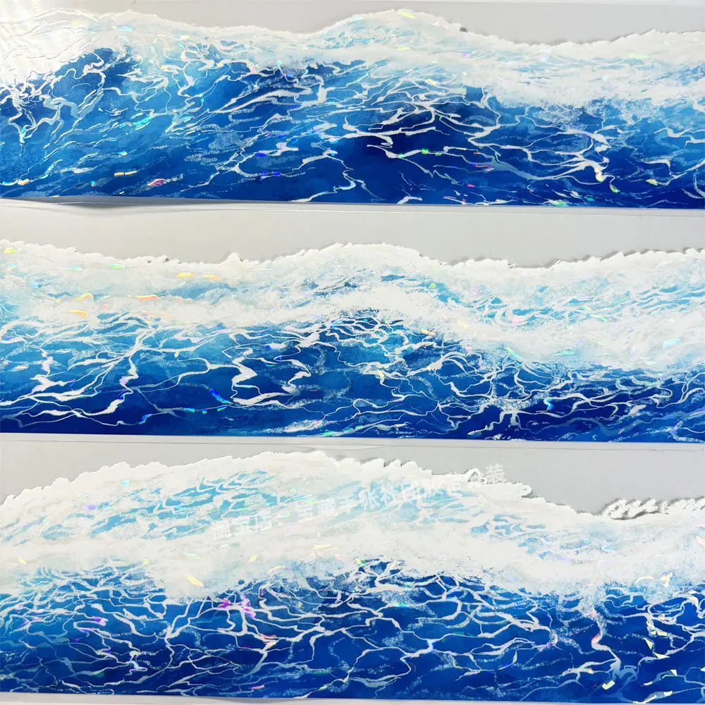 Ocean Wave Li Fugui Spray Water Sea Ancient Style PET Washi Tape for Journal Scrapbooking Shaker DIY Sticker Material