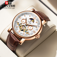 T867H TEVISE New European and American Temperament Thin Mechanical Watch Men's Calendar Large Dial Popular Online Live Korean Ed