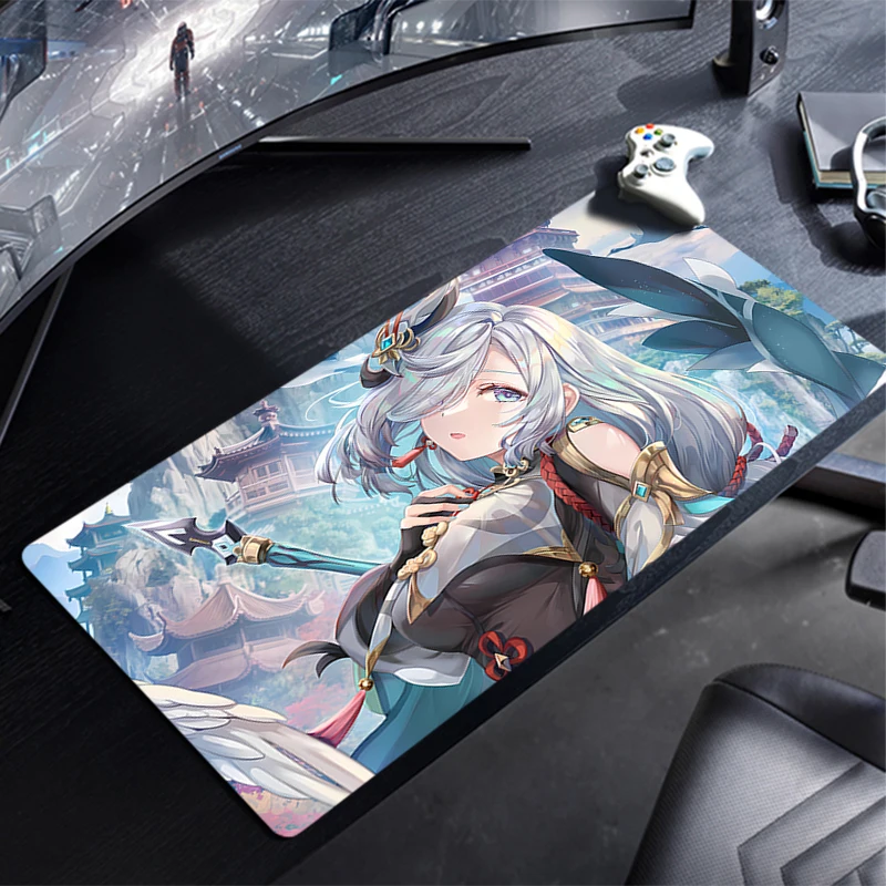 Mouse Pad Genshin Impact Gaming Laptops Keyboard Mat Deskmat Pc Accessories Desk Protector Anime Gamer carpet Shenhe Mousepads