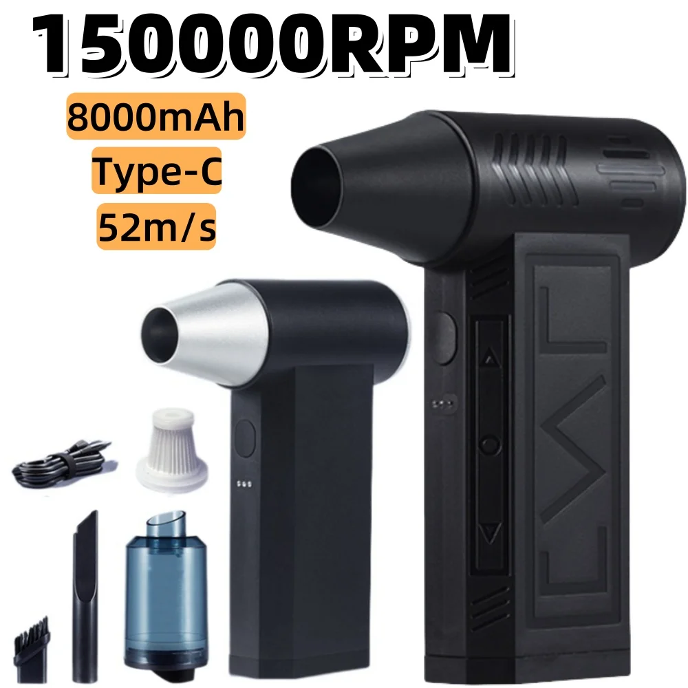 

Handheld Mini Turbo Jet Fan 150000RPM Powerful air Blower Compressed air Duster snow blower for Car Dryer/PC/Home Cleaning Tools
