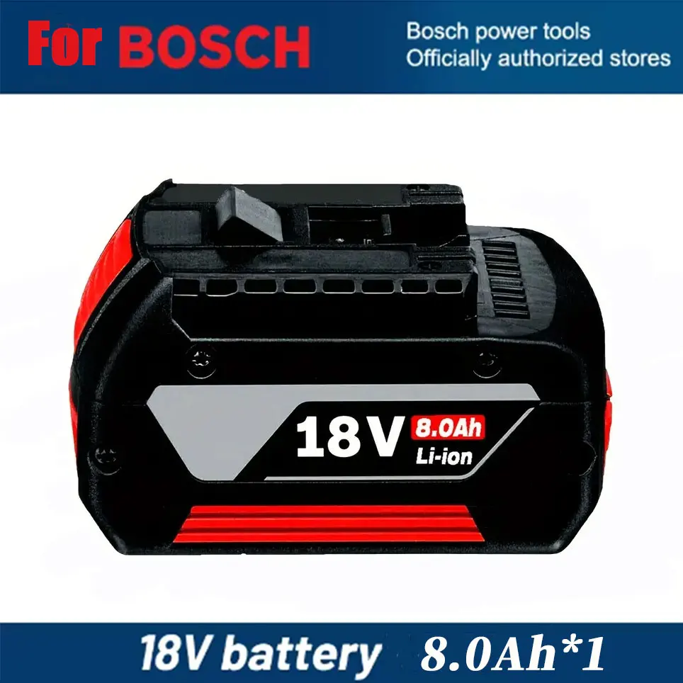 Voor Bosch Professionele Lithium Batterij 18V 8.0AH Voor Bosch BAT609 BAT609G BAT618 BAT618G Oplaadbare Power Tool 8.0Ah Batterij