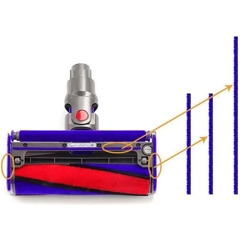 Miękkie pluszowe paski akcesoria do Dyson V6 V7 V8 V10 V11 V15 części zamienne do odkurzacza z miękkim wałkiem