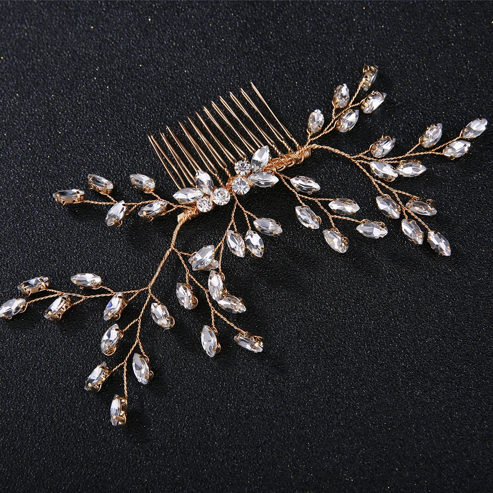 

Hair Comb Accessories Bridal Women Hairpin Dress Bride Insert Wedding Headpiece Headdress Miss Rhinestones