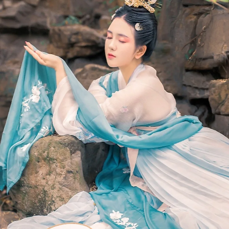 

Hanfu super fairy ancient style female chest-length skirt Vimalakirti fairy elegant, fresh and elegant