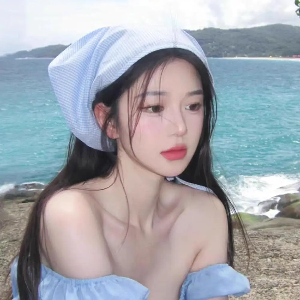 

Бандана с клетчатым принтом, повязка на голову, четыре сезона, галстуки, шарф для волос, тюрбан в пасторальном стиле, повязка на голову, аксессуары для волос во французском стиле, милые