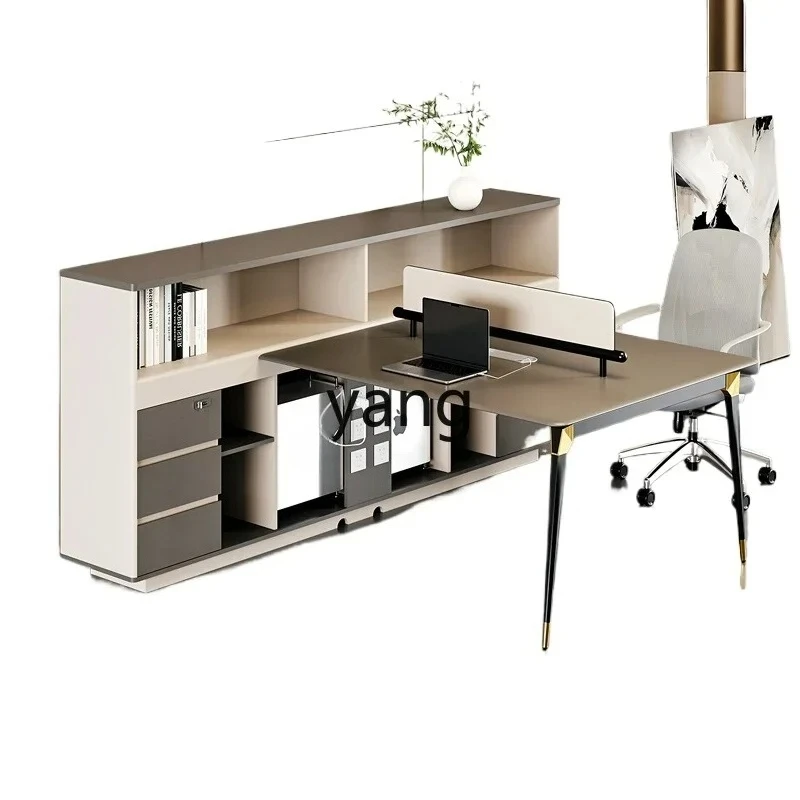 LH  staff office desk and chair combination financial desk workstation office screen