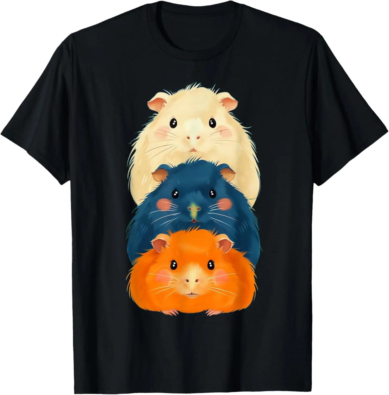 Funny guinea pig Pile. Cute Animals Kawaii Anime guinea pig T-Shirt