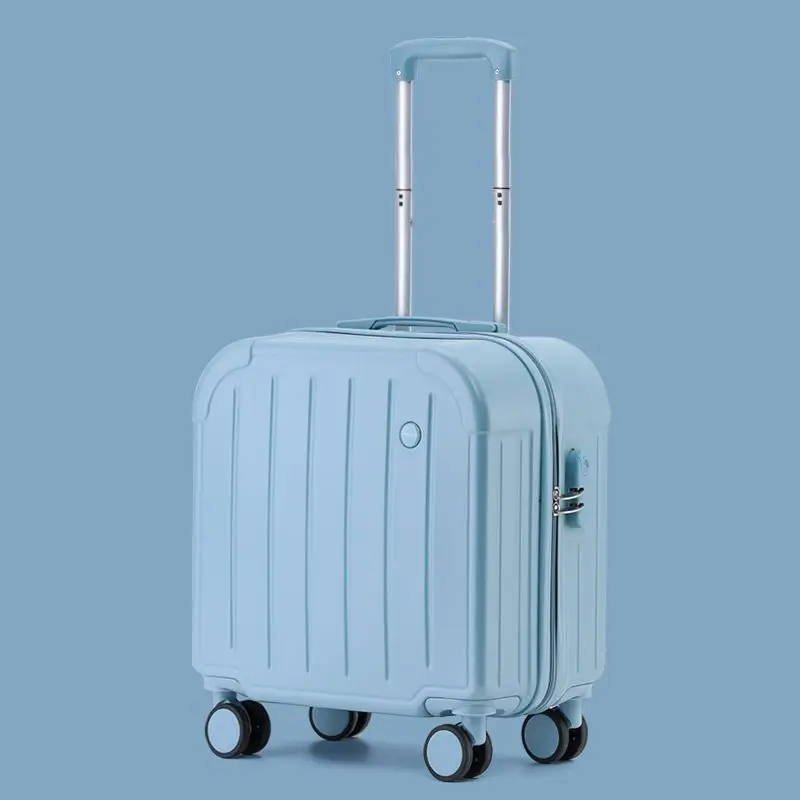Luggage women's small 18-inch suitcase lightweight trolley case with boarding password leather case mother bag silent univer