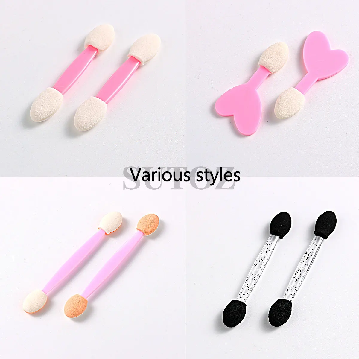 10/20pcs Eye Shadow Brush Disposable Dual Sided Sponge Nylon Sponge Stick Applicator For Cosmetic Make Up Art Tools Kit LEYYB-1