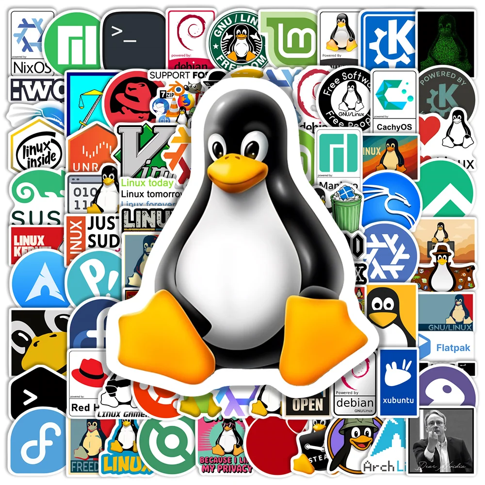 Linux Open Source Stickers Waterproof Vinyl Decorative DIY Gift for Programmer Developer IT Engineer Laptop Phone Luggage Bottle