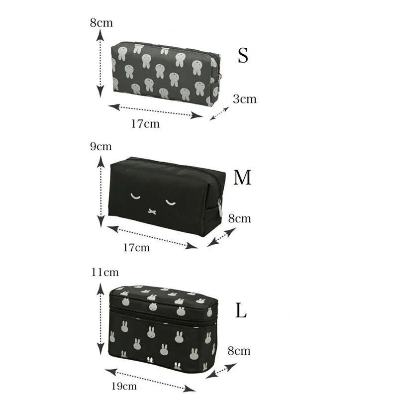 Kawaii Miffy Cute Large Capacity Four Piece Makeup Bag Travel Storage Handbag Toiletries Classification Bag Toy Gift