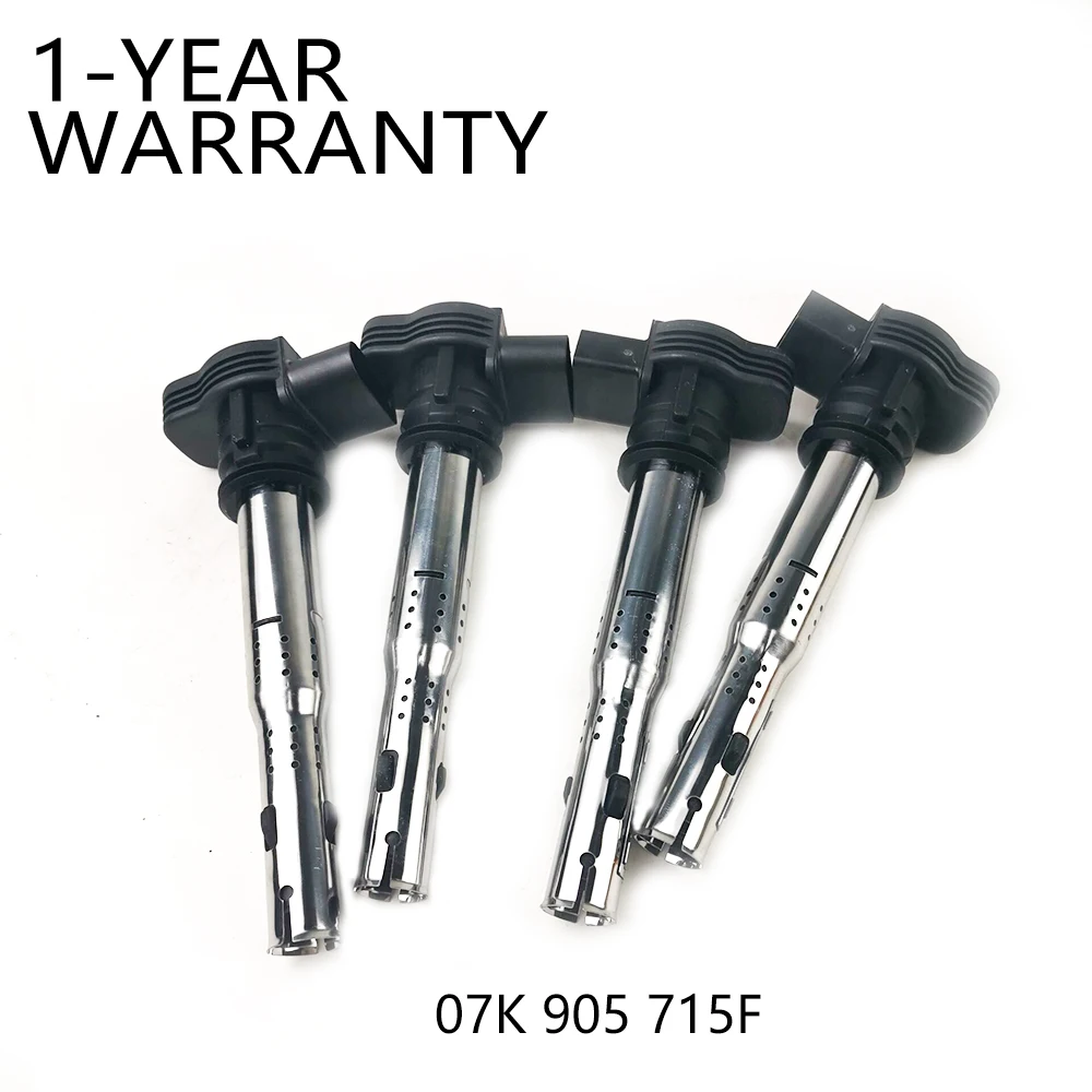 

4Pcs Ignition coils 07K905715F FOR VW Tiguan PASSAT CC MAGOTAN Golf AUDI A4L A6L Q5 SKODA OCTAVIA Yeti Superb