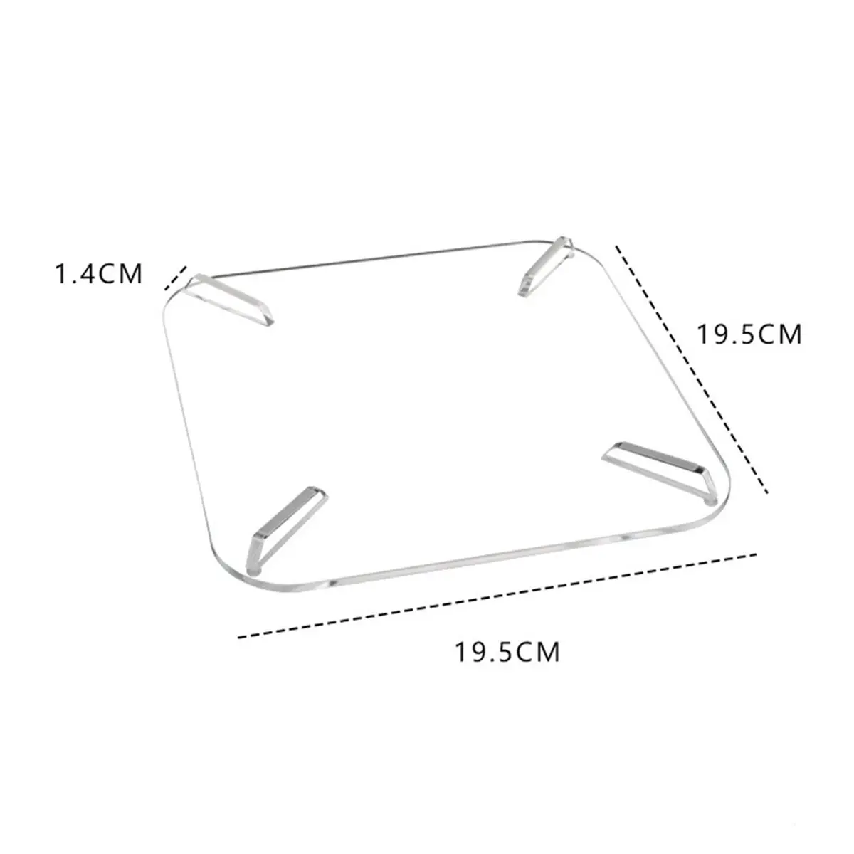 DT81 Acrylic Bracket Transparent Desktop Stand Anti-Slip Holder for Mac Mini 2010-2020 M1/M2/Mac Mini M2 Pro