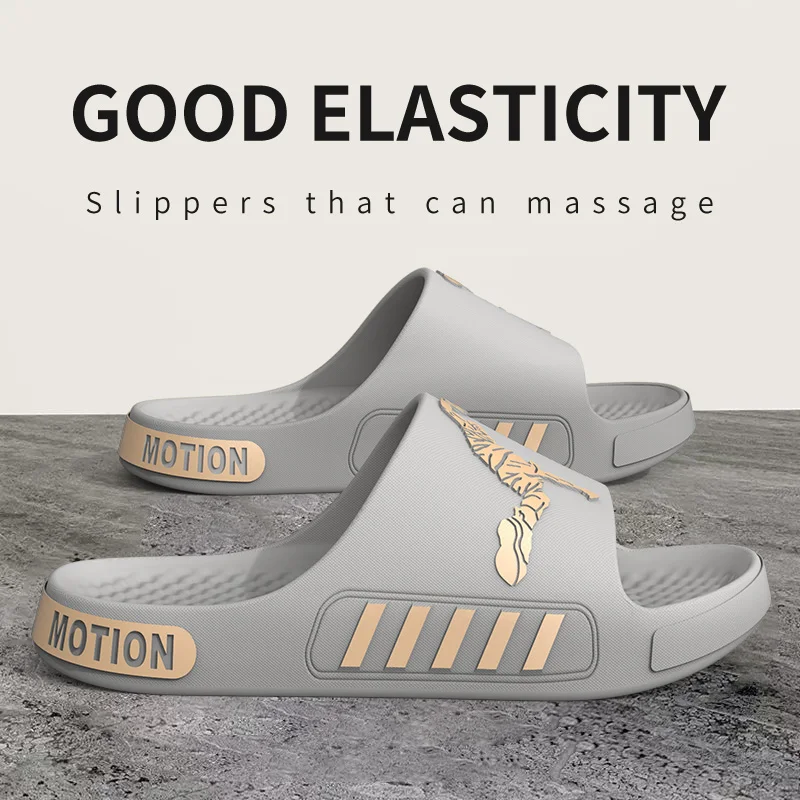 Men's slippers for outdoor wear, summer home, thick soled shower, anti slip sports, cool slippers for cooldown image 6