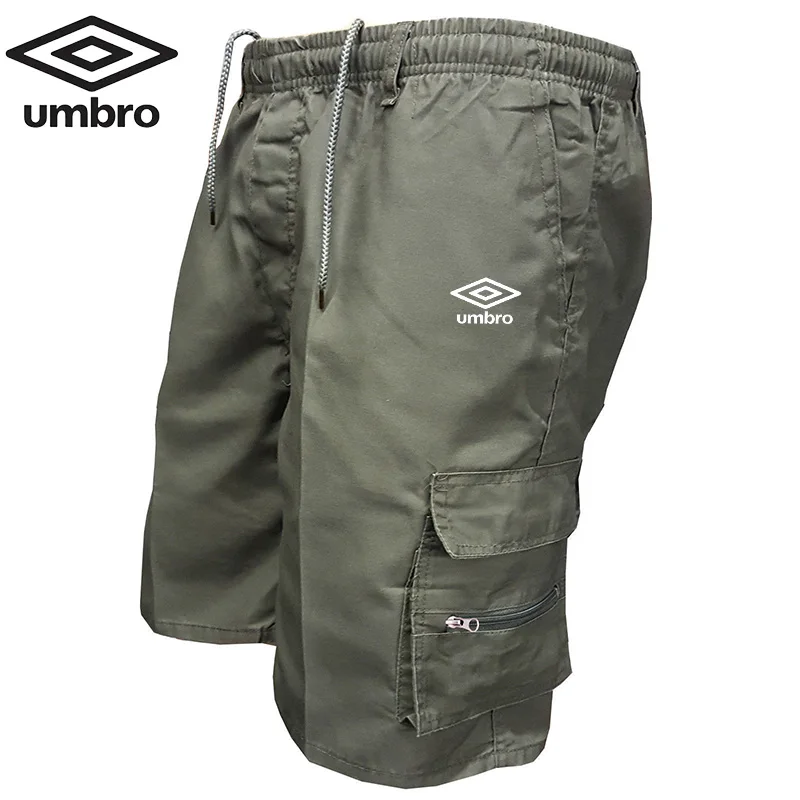 Embroidered Umbro 2024 Men\'s Spring Summer New High Quality Outdoor Sports Running Multi Pocket Zipper Pants