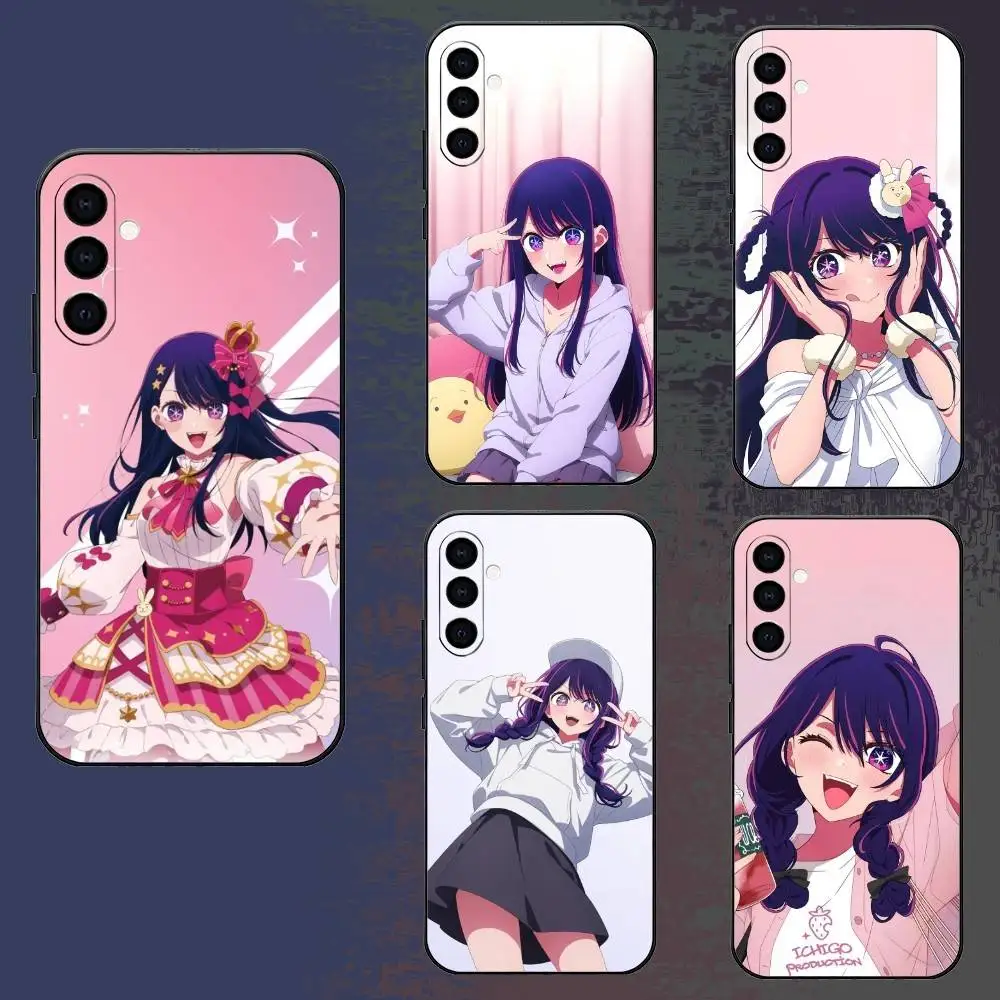 

O-Oshi N-No K-Ko Hoshino Ai Phone Case For Samsung Galaxy A73,A72,A71,A70,A52,A51 Others Soft Black Cover