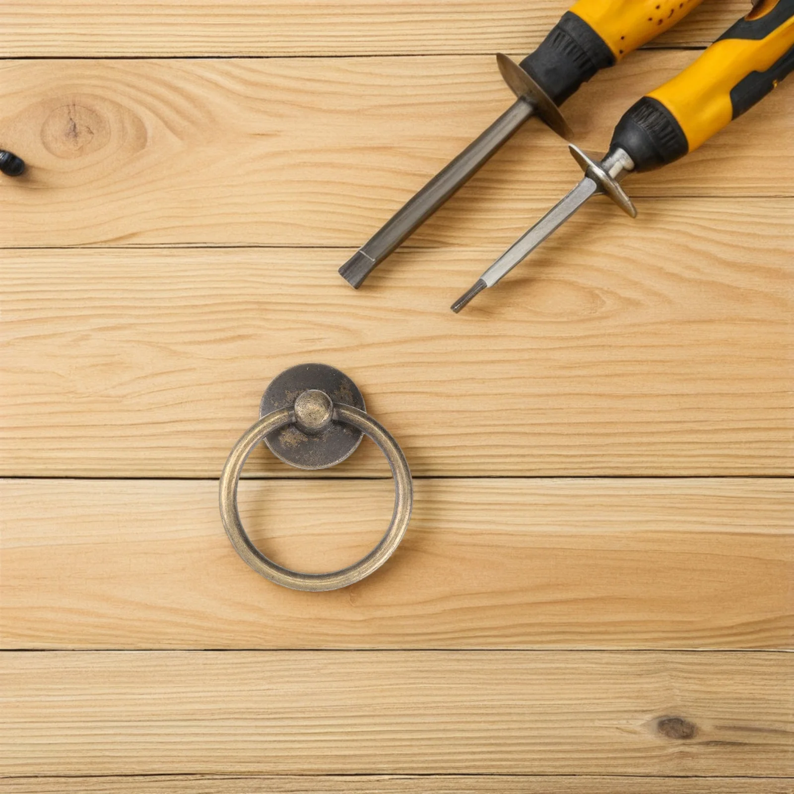 

10Pcs Vintage Metal Ring Pull Knobs Sturdy Zinc Alloy Drawer Handles for Cabinets Cupboard Furniture Replacement Hardware